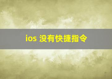 ios 没有快捷指令